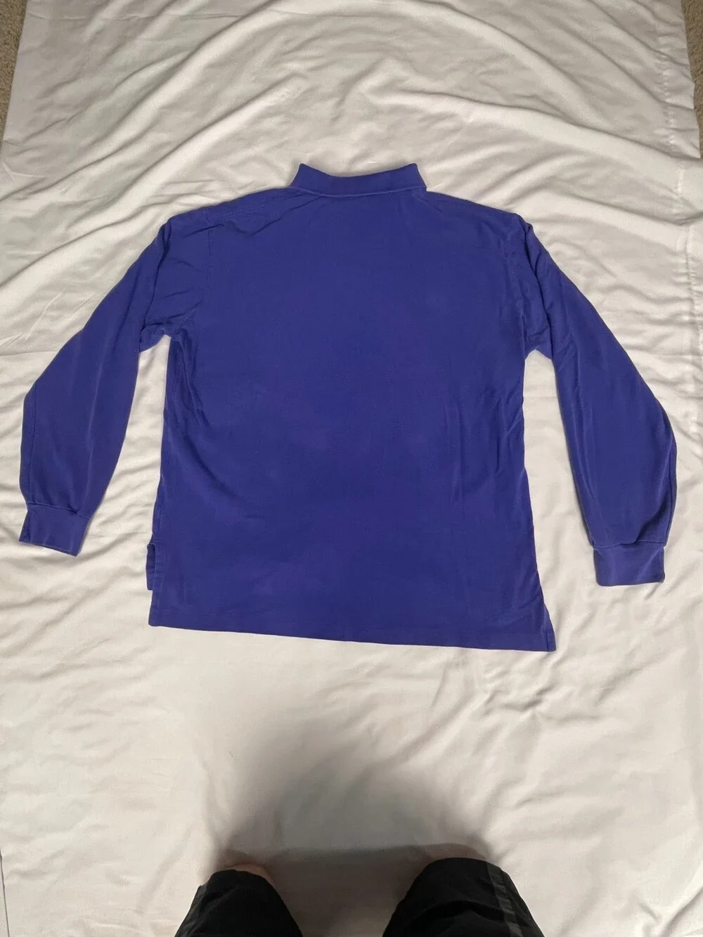 Polo Ralph Lauren Blue Menâs Long Sleeve Polo Shirt XL Green Pony Classic Fit
